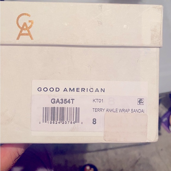 Good American Terry Ankle Wrap Sandal NWOT - Picture 8 of 8